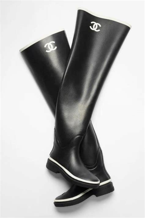 Chanel Releases Thigh High Rain Boot in 2 Colors .